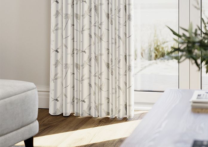 Dragonflies, Soft White - Made to Measure Curtains - Image 5